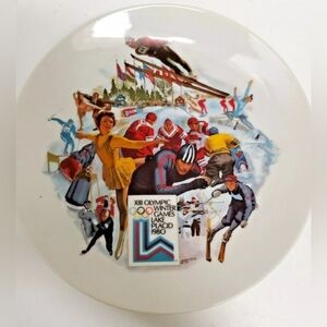 Olympic Winter Games Lake Placid 1980 Plate by Alton S. Tobey Viletta China
